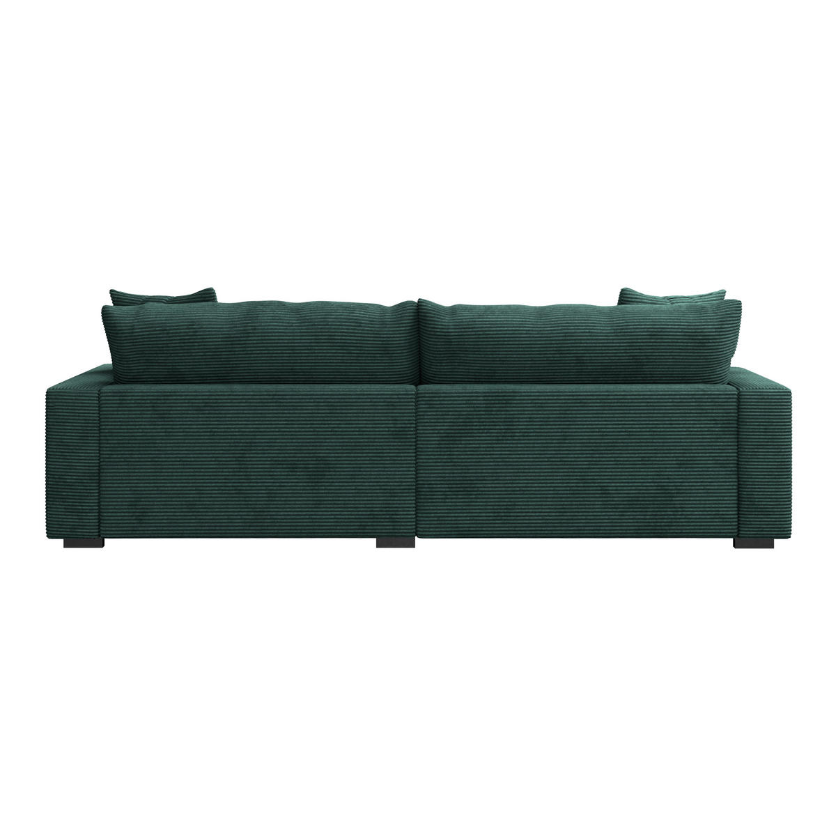 ECKSOFA Dunkelgrün Cord  - Dunkelgrün/Schwarz, MODERN, Textil (265/180cm) - P & B