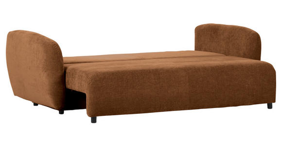 SCHLAFSOFA Flachgewebe Rostfarben - Rostfarben/Schwarz, KONVENTIONELL, Kunststoff/Textil (250/74/108cm) - Carryhome