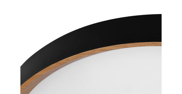 LED-DECKENLEUCHTE 48/8 cm - Schwarz/Sonoma Eiche, Basics, Kunststoff/Metall (48/8cm) - Novel