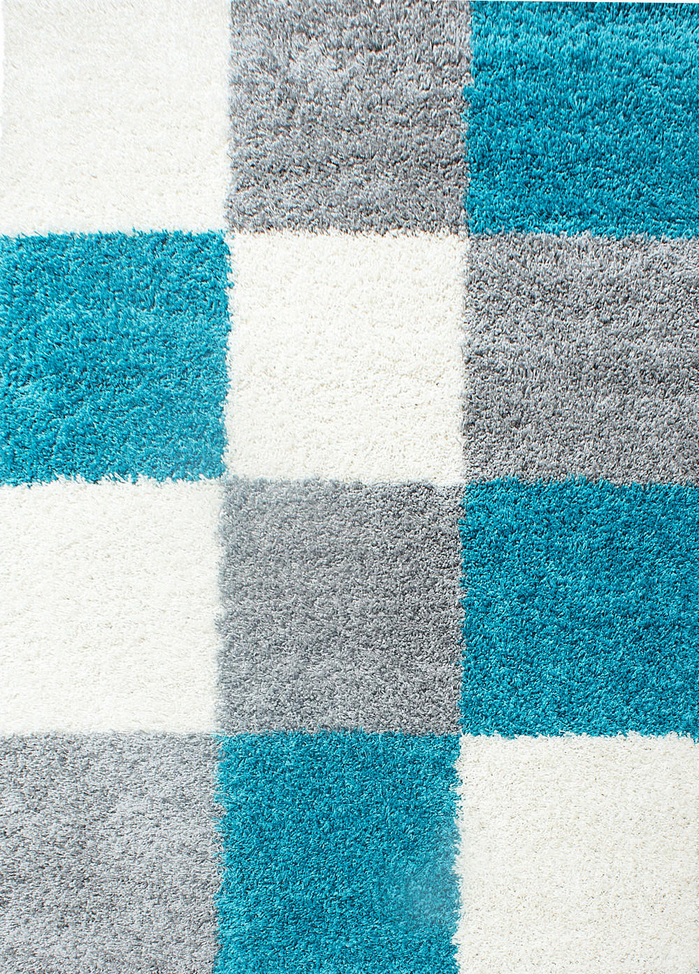 RYAMATTA 120/170 cm Life 1501  - vit/turkos, Klassisk, textil (120/170cm) - Novel