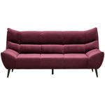 3-SITZER-SOFA in Mikrofaser Weinrot  - Weinrot/Schwarz, Design, Textil/Metall (222/106/99cm) - Xora