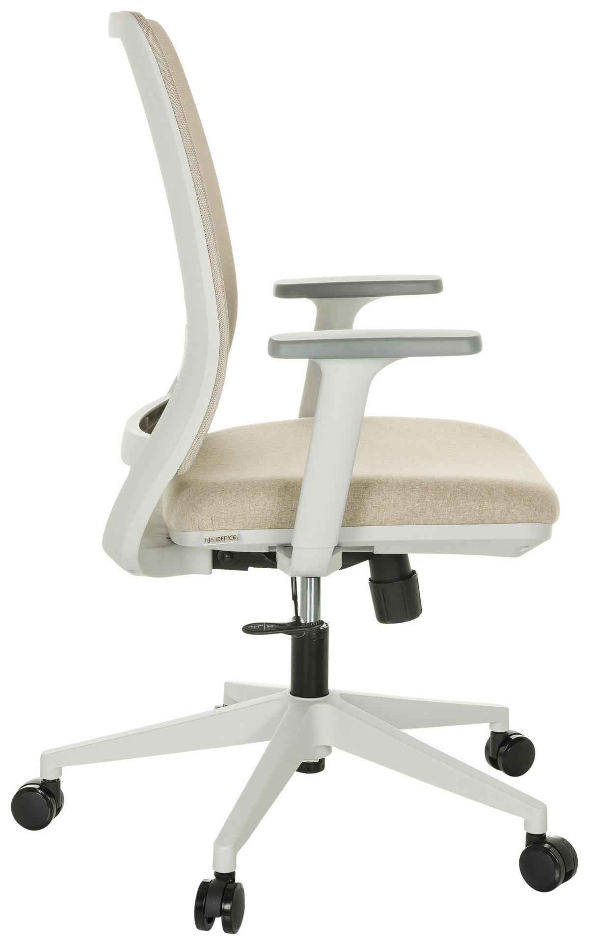 OTOČNÁ ŽIDLE, béžová - šedá/bílá, Basics, textil/plast (68/98,5-108,5/56cm) - MID.YOU