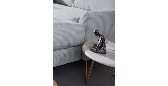 ECKSOFA  in Cord Hellgrau  240/175 cm  - Dunkelgrau/Hellgrau, Design, Kunststoff/Textil (240/175cm) - Xora