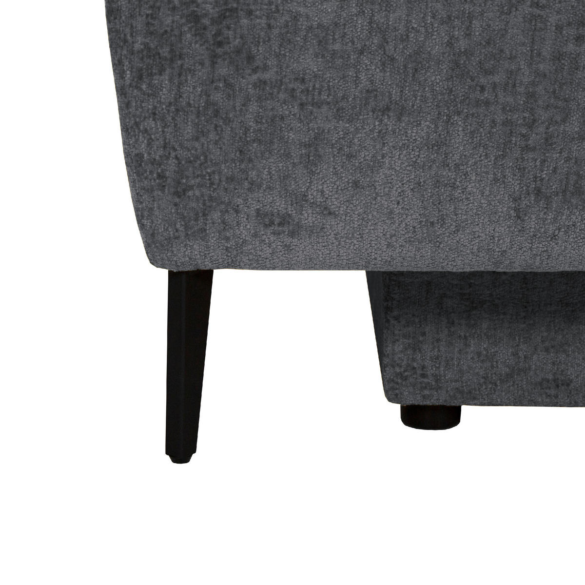 SCHLAFSOFA in Webstoff Grau  - Schwarz/Grau, Modern, Textil/Metall (200/90/100cm) - Ti'me