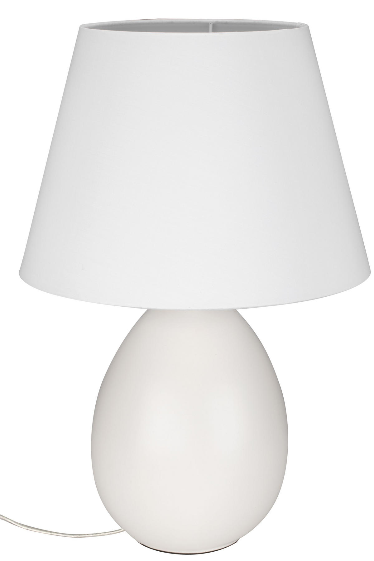 TISCHLEUCHTE 33/49,5 cm   - Weiß, LIFESTYLE, Keramik/Textil (33/49,5cm) - Marama