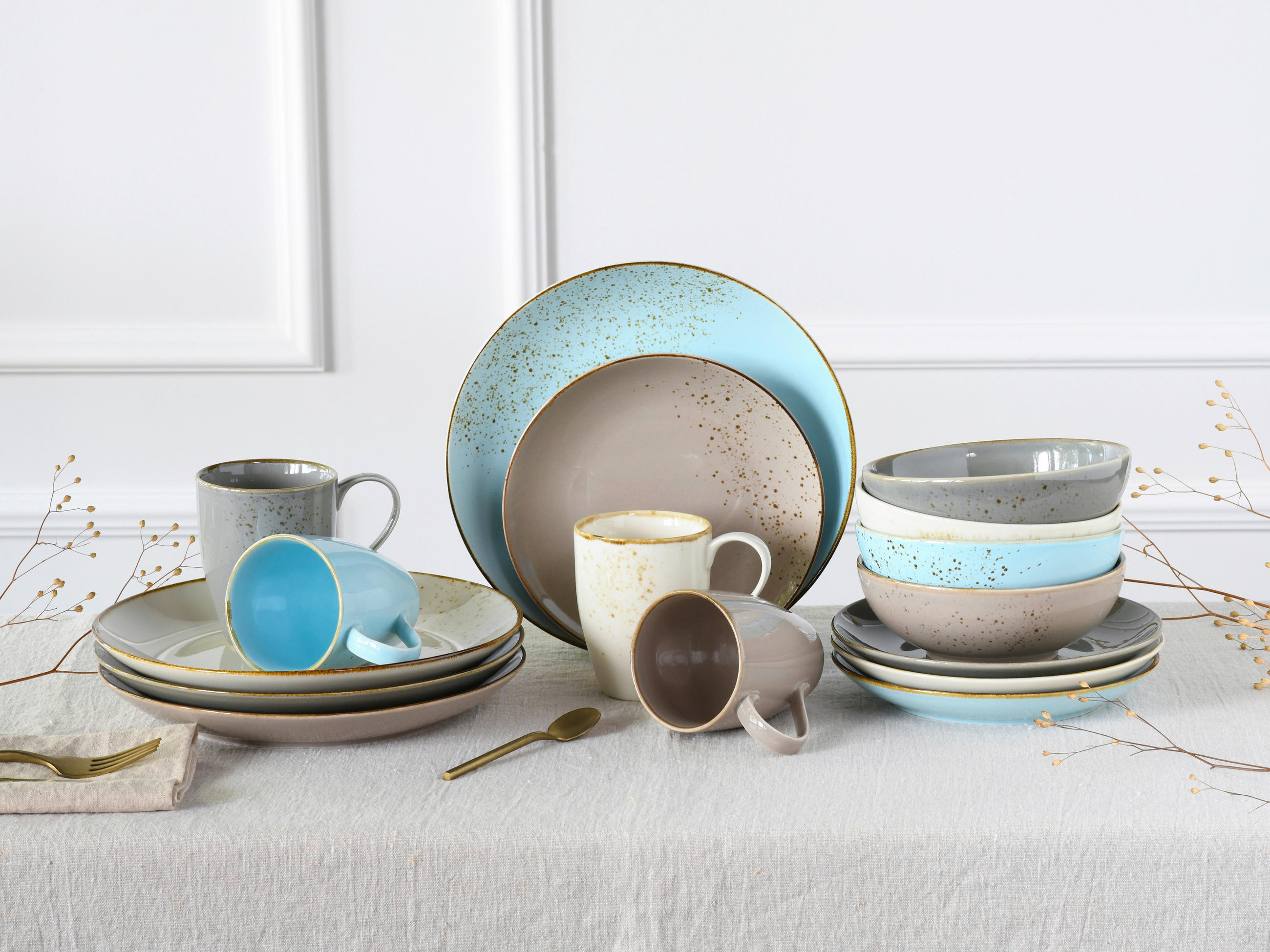 KOMBISERVICE 16-teilig Skandinavien  - Multicolor, Trend, Keramik - Creatable