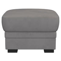 HOCKER Mikrofaser Hellgrau  - Hellgrau/Schwarz, Basics, Kunststoff/Textil (68/45/68cm) - MID.YOU