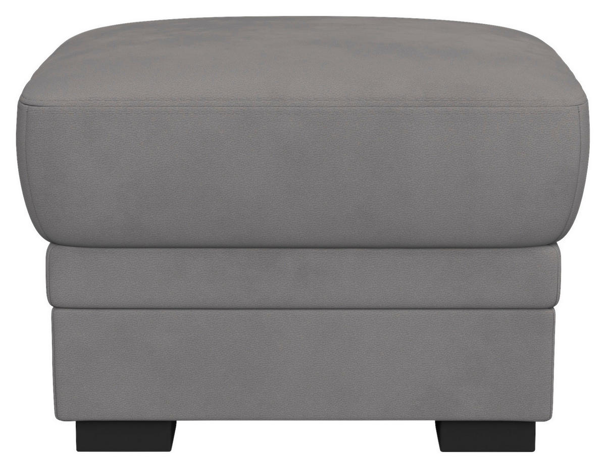 HOCKER in Textil Hellgrau  - Hellgrau/Schwarz, Basics, Kunststoff/Textil (68/45/68cm) - MID.YOU