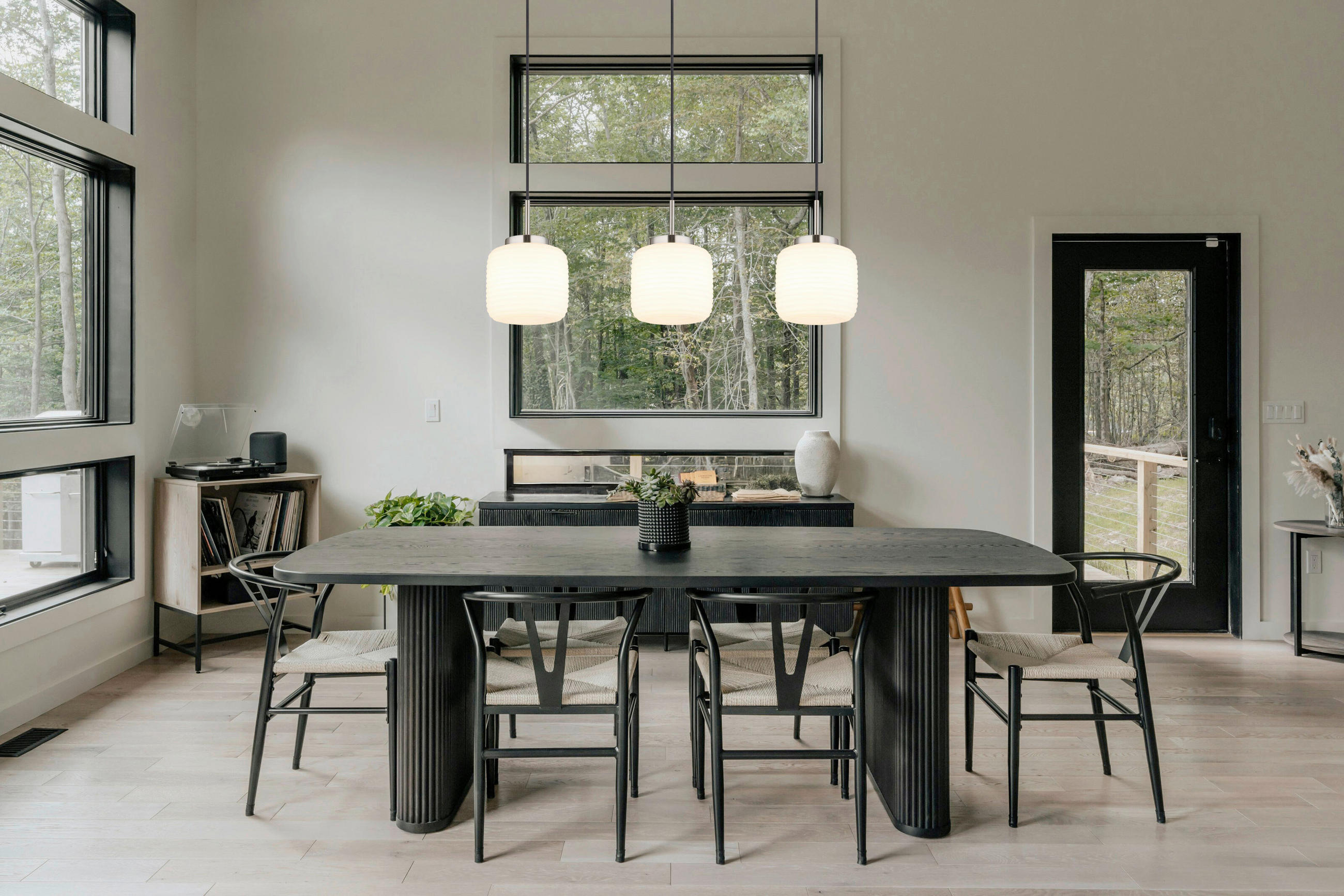 HÄNGELEUCHTE 24/130 cm    - Weiss/Schwarz, Konventionell, Glas/Textil (24/130cm) - Globo