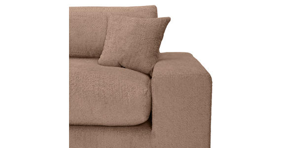 ECKSOFA  Braun Bouclé  - Greige/Schwarz, MODERN, Kunststoff/Textil (255/255cm) - Landscape