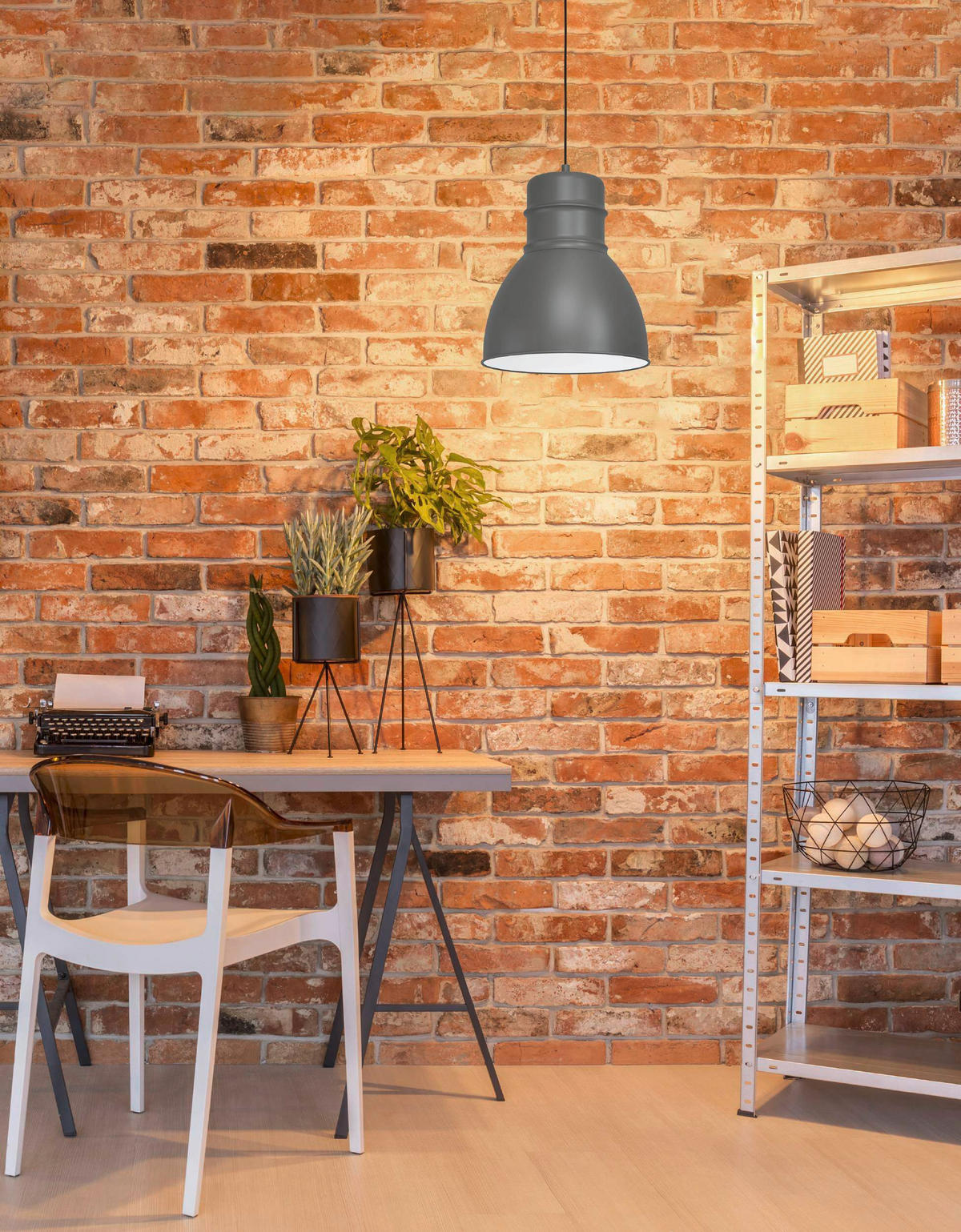 HÄNGELEUCHTE 38/110 cm  - Weiß/Grau, KONVENTIONELL, Metall (38/110cm)