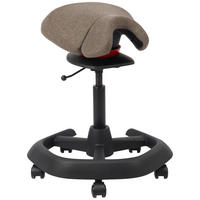 BÜROHOCKER 58/85/50 cm  - Schwarz/Grau, Design, Kunststoff/Textil (58/85/50cm) - Novel