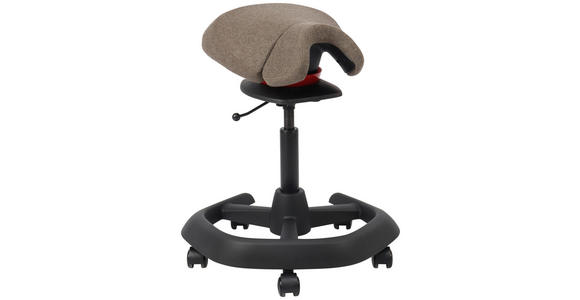 BÜROHOCKER 58/85/50 cm  - Schwarz/Grau, Design, Kunststoff/Textil (58/85/50cm) - Novel