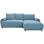 ECKSOFA in Webstoff Blau  - Blau/Schwarz, MODERN, Kunststoff/Textil (265/175cm) - Carryhome