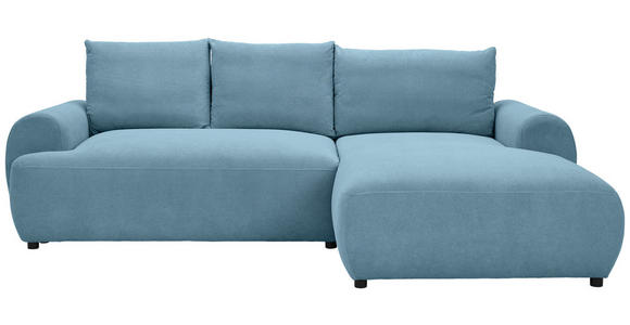 ECKSOFA Blau Webstoff  - Blau/Schwarz, MODERN, Kunststoff/Textil (265/175cm) - Carryhome