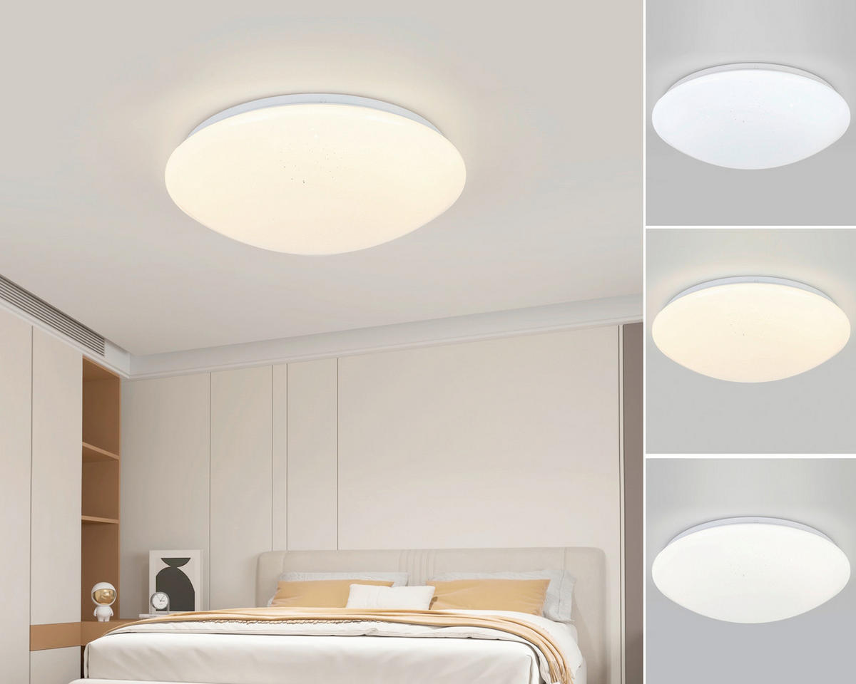 STROPNA LED-SVETILKA   24 W 2600 lm 3000-6500 K 220-240 V  - bela, Basics, kovina/umetna masa (38/8cm) - Boxxx