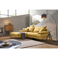 ECKSOFA PRATO Gelb Flachgewebe  - Gelb/Schwarz, MODERN, Textil/Metall (176/292cm) - MID.YOU