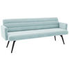 SITZBANK 216/86/68 cm Cord Hellblau Metall  - Schwarz/Hellblau, Design, Textil/Metall (216/86/68cm) - Dieter Knoll