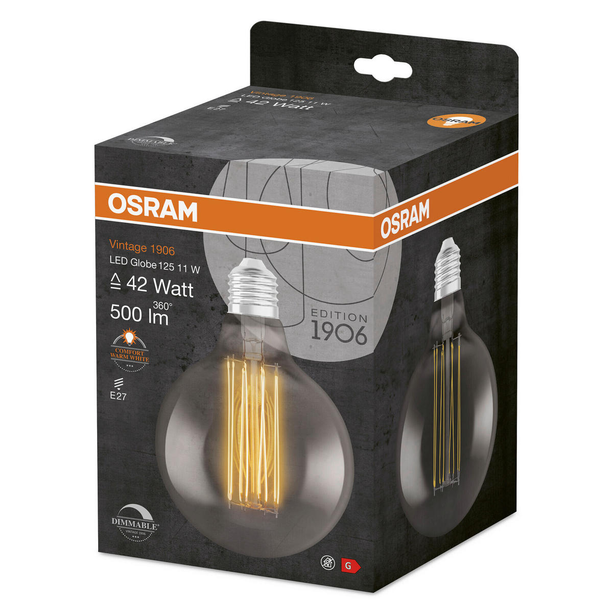 LED-LEUCHTMITTEL   E27 11 W  - Hellgrau, Basics, Glas (12,4/17,3cm) - Osram