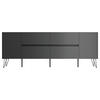 SIDEBOARD Posseik Industrial  in 199/75,8/42 cm  - Eichefarben/Graphitfarben, Design, Holzwerkstoff/Metall (199/75,8/42cm) - P & B