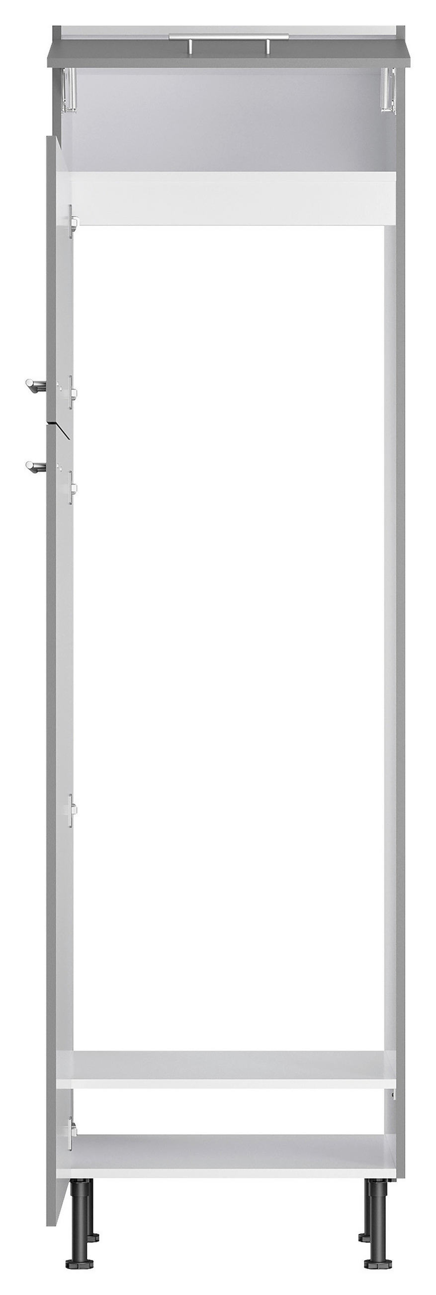 GERÄTEUMBAUSCHRANK 60/211,8/58,1 cm  in Grau  - Edelstahlfarben/Grau, Basics, Holzwerkstoff/Metall (60/211,8/58,1cm) - Optifit