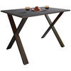 ESSTISCH rechteckig Anthrazit, Schwarz  - Anthrazit/Schwarz, Basics, Holzwerkstoff (140/80/76cm) - MID.YOU