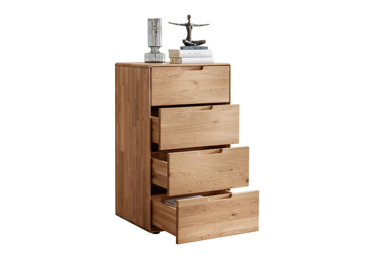 KOMMODE , 51/91/40 cm, 4 Schublade(n)  - Wildeiche, Design, Holz (51/91/40cm) - Livetastic