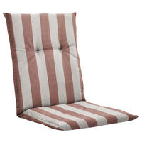 SESSELAUFLAGE Streifen  - Creme/Braun, Basics, Textil (105/6/50cm)