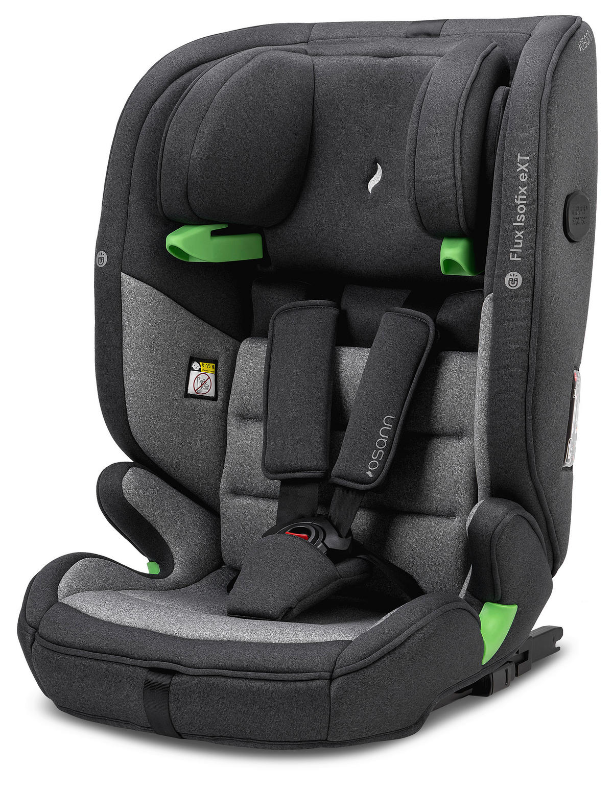 KINDERAUTOSITZ Flux Isofix eXT  - Schwarz/Grau, Basics, Kunststoff/Textil (44/61.5/47cm) - Osann