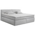 FAMILIENBOXSPRINGBETT - Silberfarben/Schwarz, LIFESTYLE, Kunststoff/Textil (240/200cm) - Esposa
