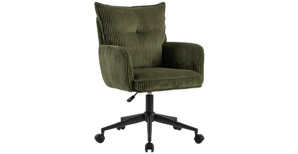 DREHSTUHL  in Webstoff Grün, Schwarz  - Schwarz/Grün, Design, Kunststoff/Textil (58/84,5/92/64cm) - Carryhome