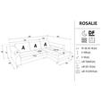ECKSOFA Cognac Chenille  - Cognac/Schwarz, KONVENTIONELL, Textil/Metall (265/184cm) - Hom`in