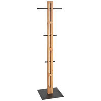 KLEIDERSTÄNDER in Schwarz, Eichefarben 45/174,9/40 cm   - Eichefarben/Schwarz, Natur, Holz/Metall (45/174,9/40cm) - Linea Natura