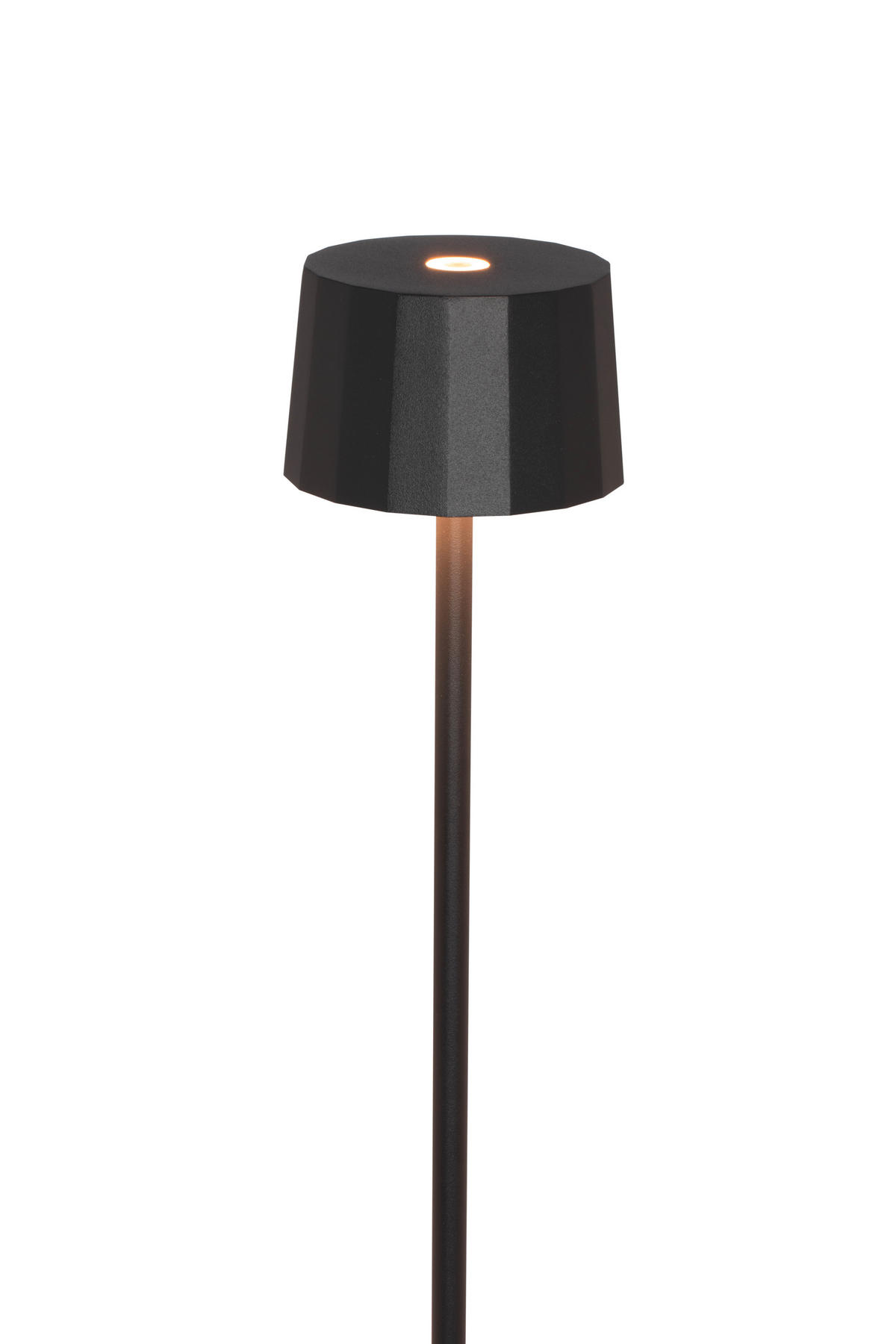 AKKU-STEHLEUCHTE - Schwarz, Design, Kunststoff/Metall (16/120cm) - Dieter Knoll