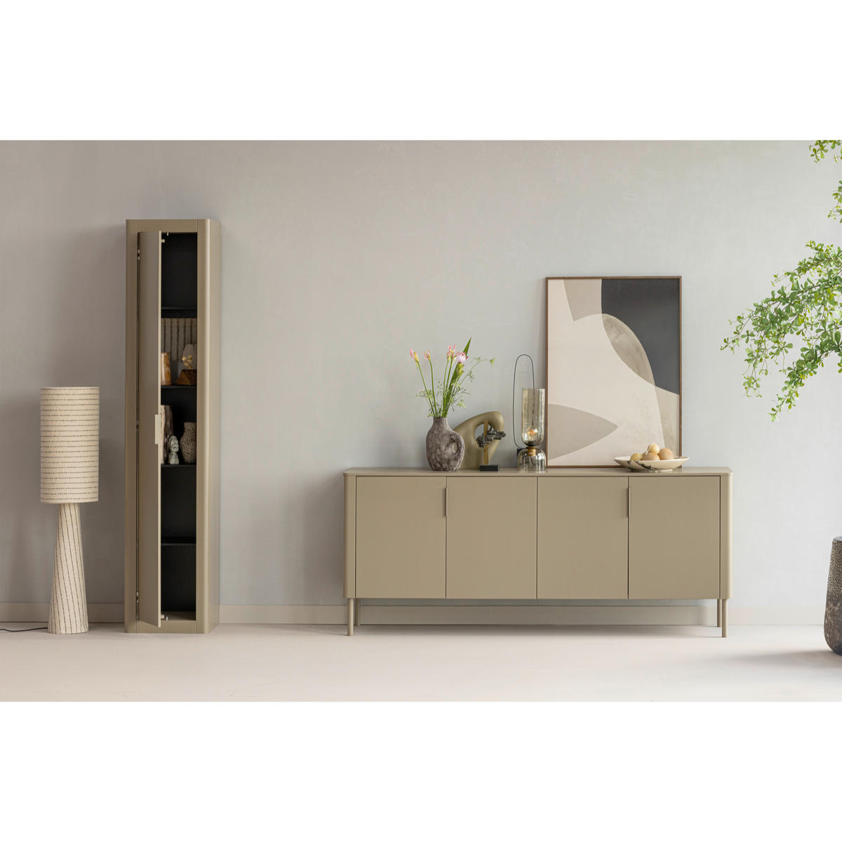 STEHLEUCHTE Loft 30/130/30 cm  - Naturfarben, Basics, Textil (30/130/30cm) - Collet's Monde