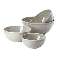 SCHÜSSELSET 4-teilig Daily Moon  37,4/29,4/28,2 cm  - Hellgrau, Basics, Keramik (37,4/29,4/28,2cm) - Thomas