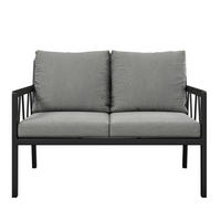 2 SZEMÉLYES PAD antracit, szürke  - antracit/szürke, Design, textil/fém (120/84,5/81,5cm) - Amatio