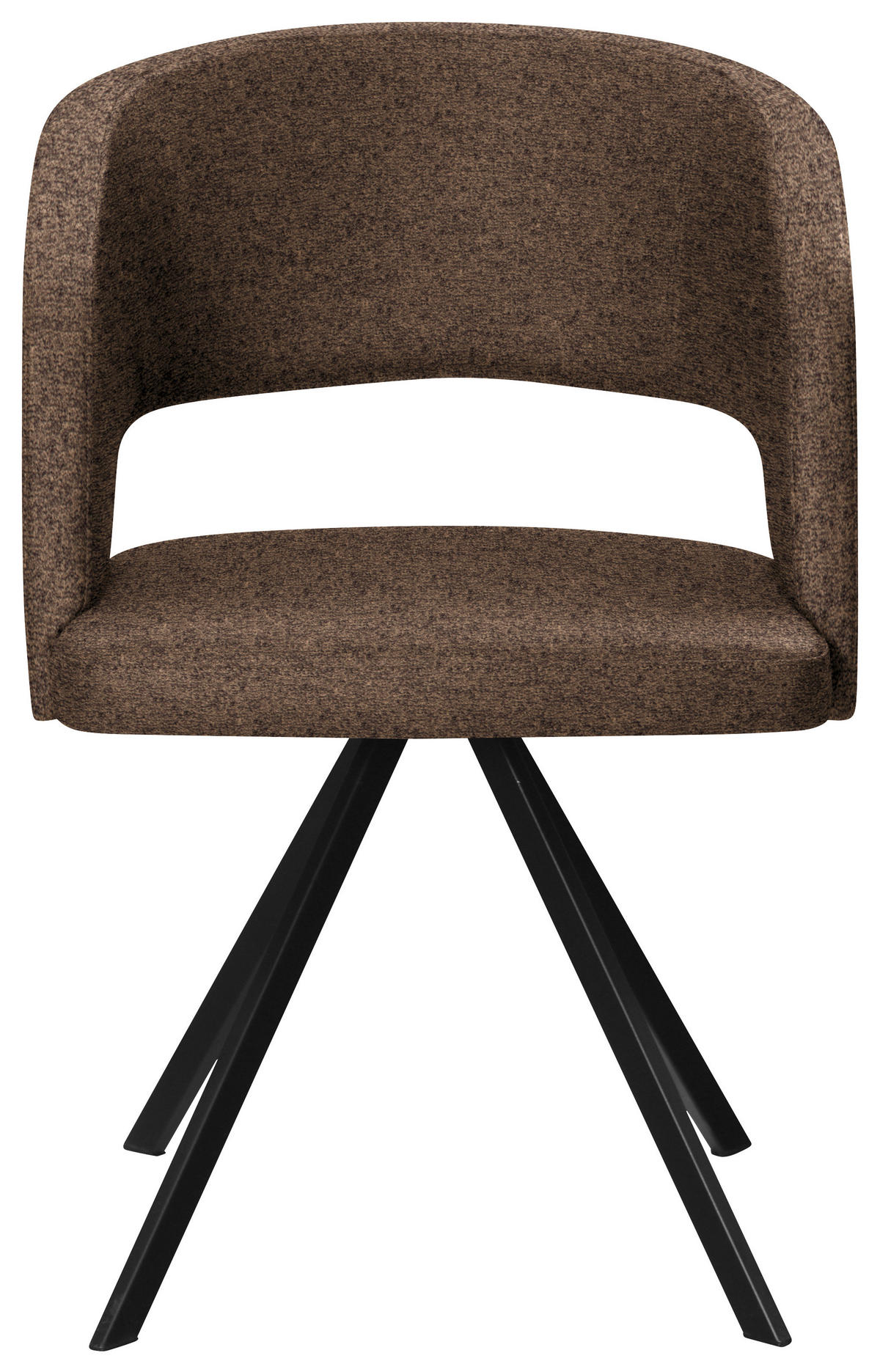 ARMLEHNSTUHL  in Stahl Samt  - Dunkelbraun/Schwarz, Konventionell, Textil/Metall (56/84/59cm) - Moderano