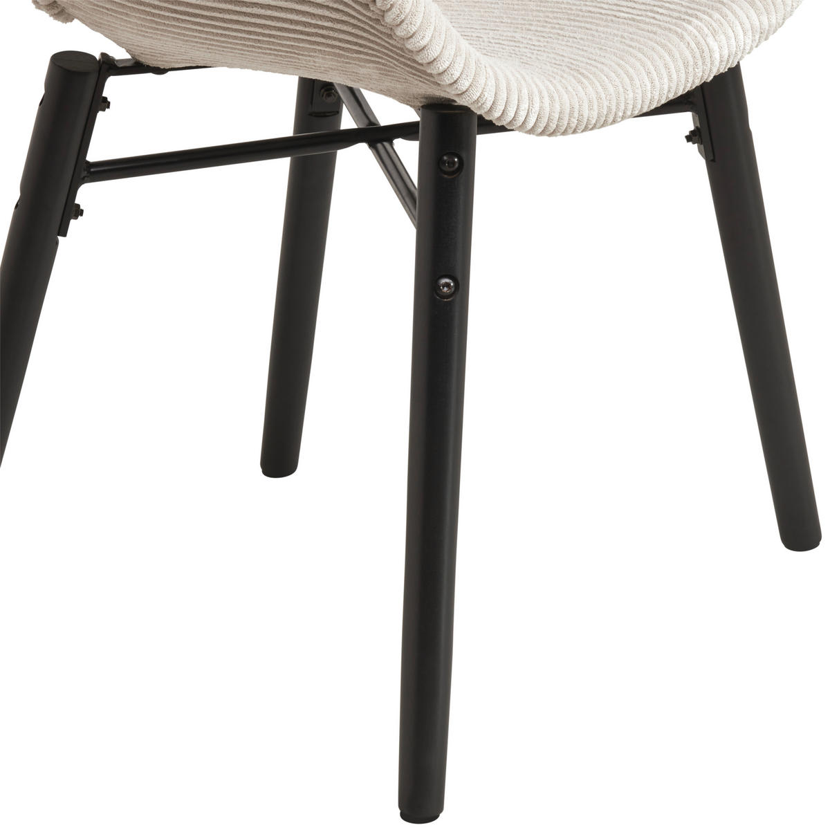 ARMLEHNSTUHL Cord matt  - Beige/Schwarz, Modern, Holz/Kunststoff (58/81/61cm) - MID.YOU