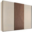 SCHWEBETÜRENSCHRANK 298/240/68 cm Eichefarben, Sandfarben  - Sandfarben/Eichefarben, Design, Glas/Holzwerkstoff (298/240/68cm) - Dieter Knoll