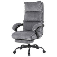 DREHSTUHL Cord Grau  - Schwarz/Grau, MODERN, Holz/Kunststoff (65/116/124/65cm) - MID.YOU