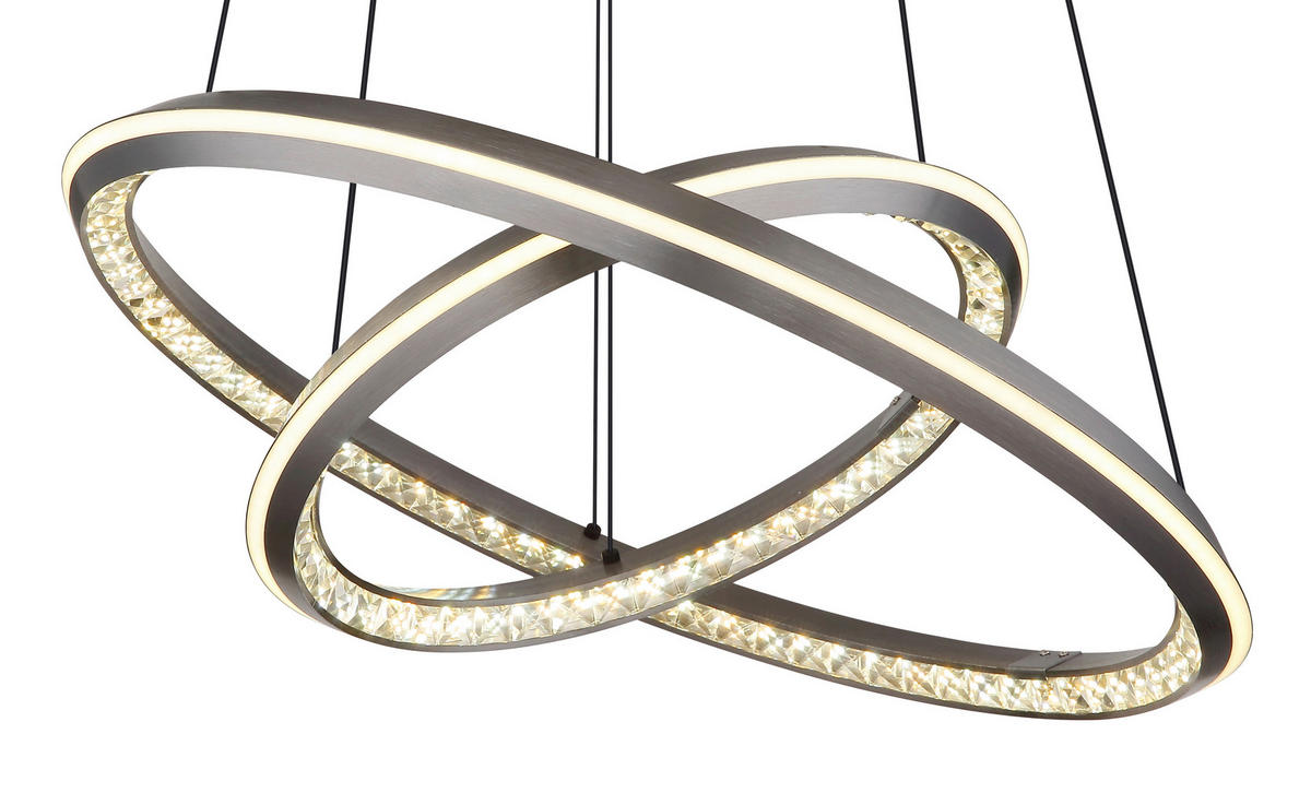 VISEČA LED-SVETILKA  ALAINA /250-2500 lm/2700-6000 K/230 V/ - siva/opal, Design, kovina/umetna masa (60/150cm) - Globo