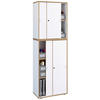 SCHUHSCHRANK  in 60/183/37 cm  - Honigeiche/Silberfarben, Design, Holzwerkstoff/Kunststoff (60/183/37cm) - MID.YOU