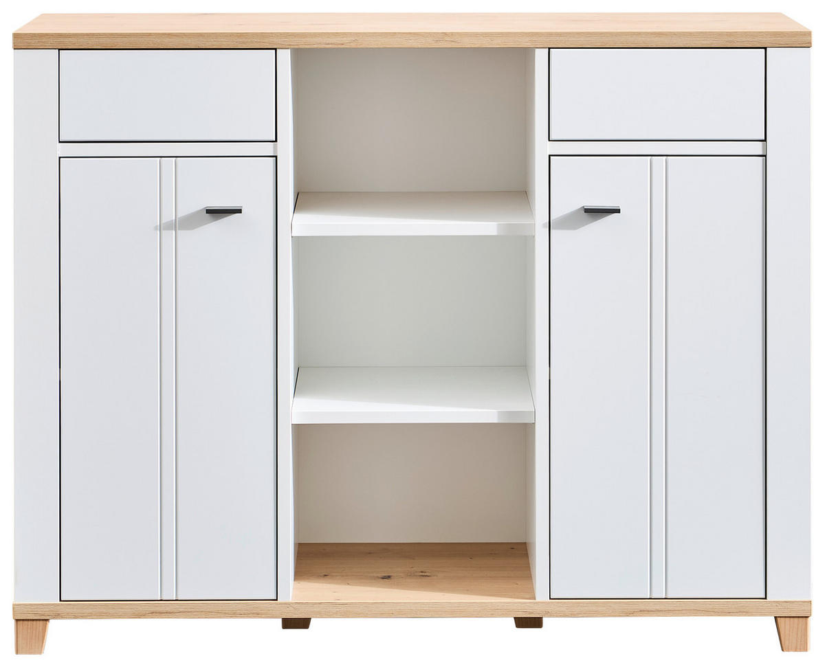 KOMMODE  in 135/99/44 cm  - Graphitfarben/Eiche Artisan, KONVENTIONELL, Holzwerkstoff/Kunststoff (135/99/44cm) - Hom`in