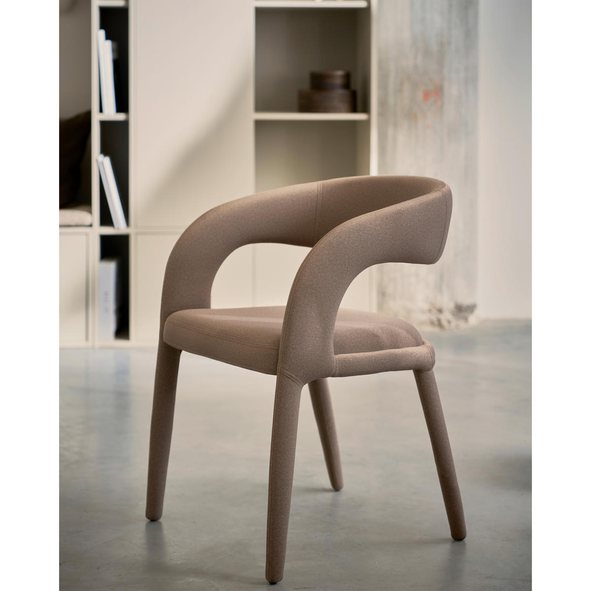 ARMLEHNSTUHL  in Webstoff  - Braun, MODERN, Textil (60/80/54cm) - Livetastic