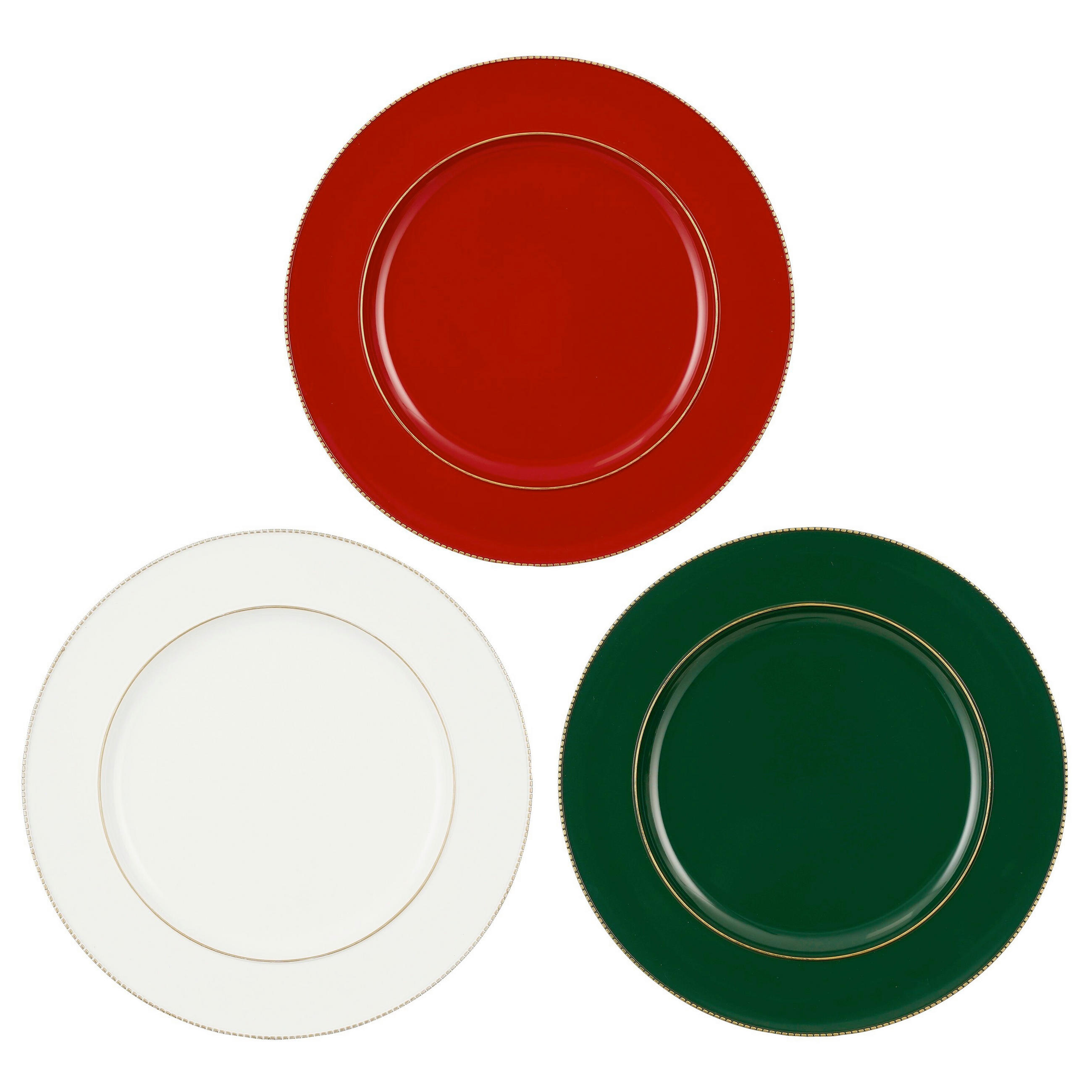 TANJUR DEKORATIVNI  - bijela/tamno zelena, Basics, plastika (33/33/2cm)
