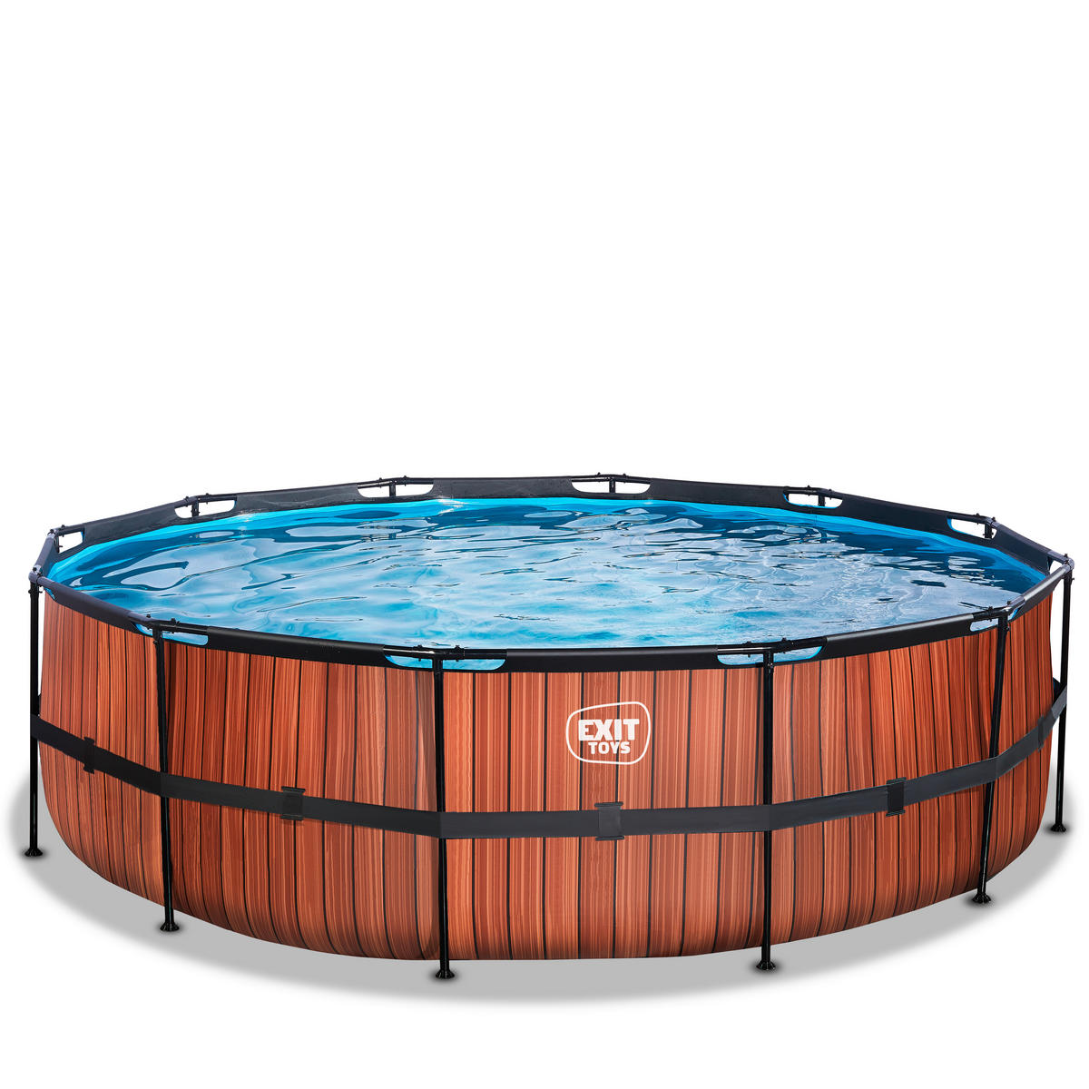 POOL-SET 488/122 cm  - Braun, KONVENTIONELL, Kunststoff (488/122cm) - EXIT Toys