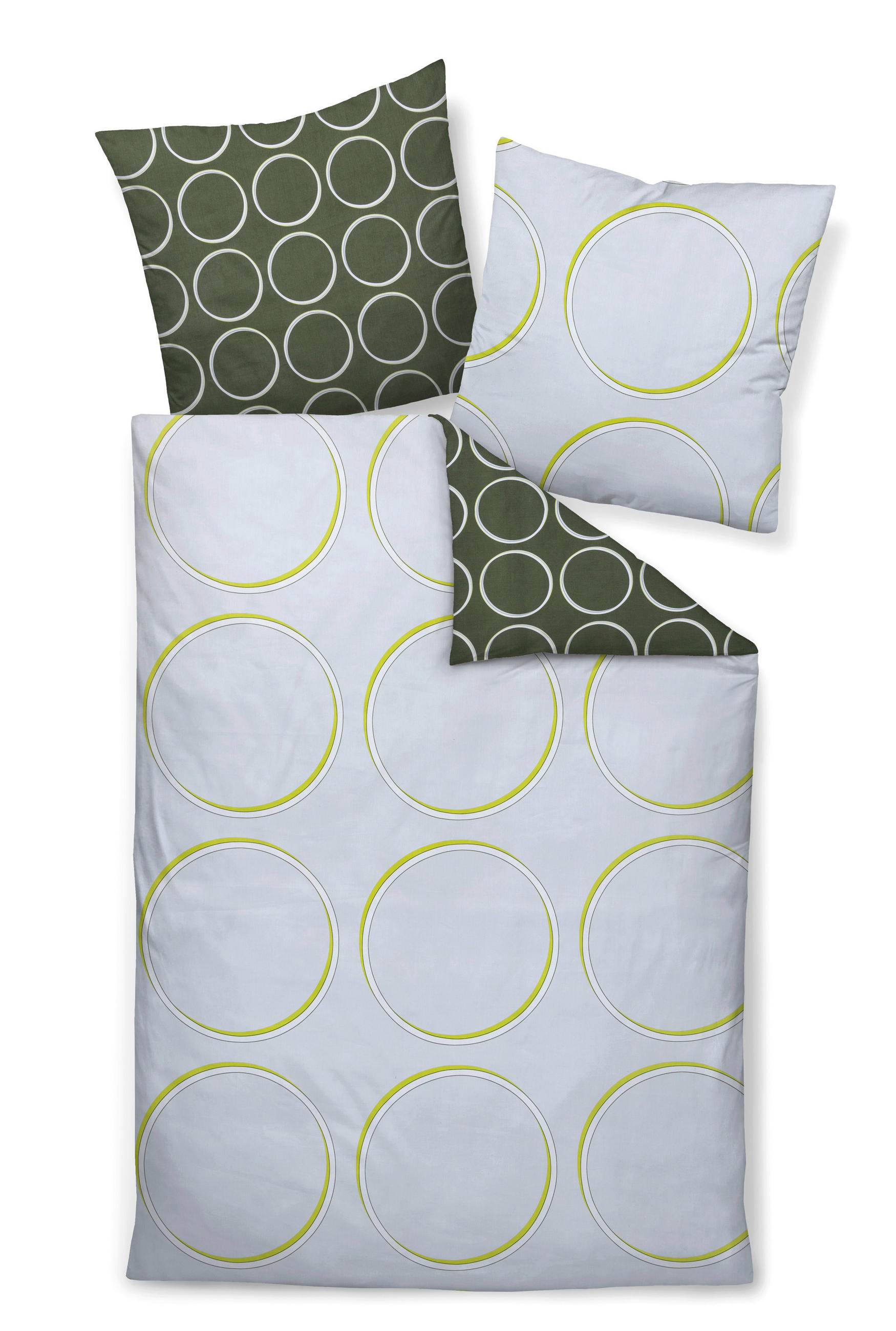 BETTWÄSCHE Makosatin 155/200 cm  - Grün, Design, Textil (155/200cm) - Janine