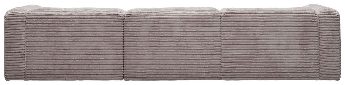 ECKSOFA FEBE Taupe Cord  - Taupe/Schwarz, Design, Kunststoff/Textil (163/332cm) - Stylife