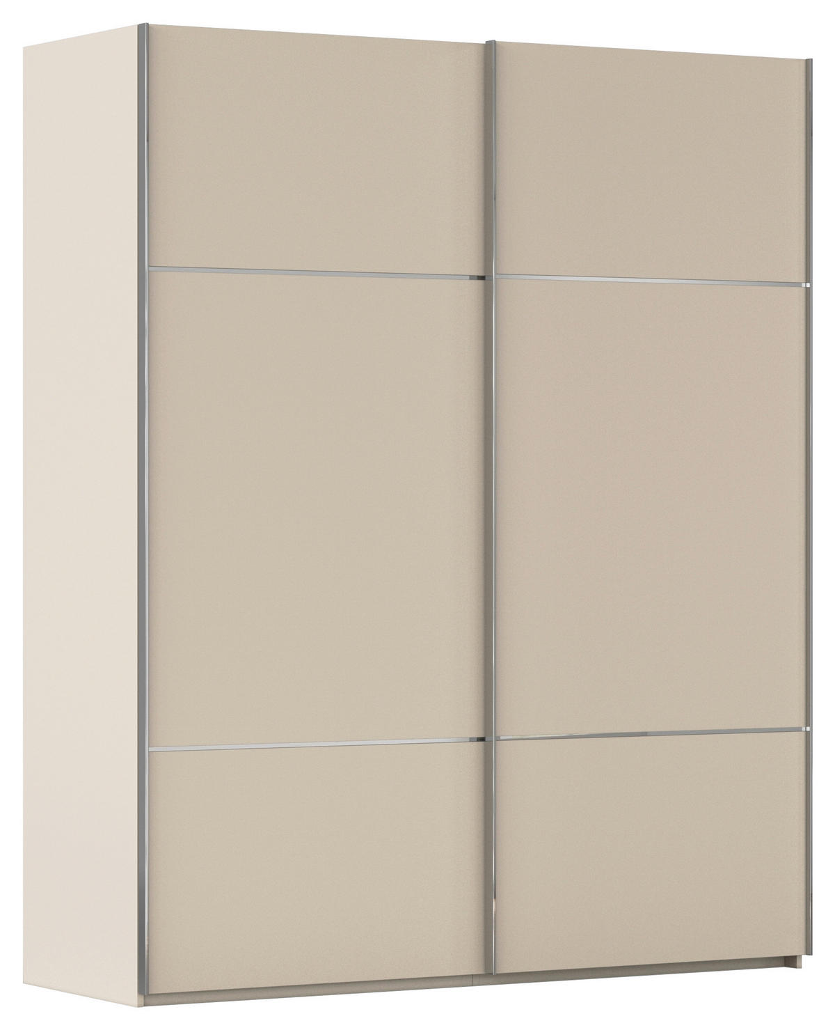 SCHWEBETÜRENSCHRANK in Champagner  - Chromfarben/Champagner, Konventionell, Holzwerkstoff/Metall (201/223/68cm) - Novel